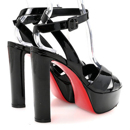 Christian Louboutin Patent Supramariza 130 Sandals 35 Black 5 of 8