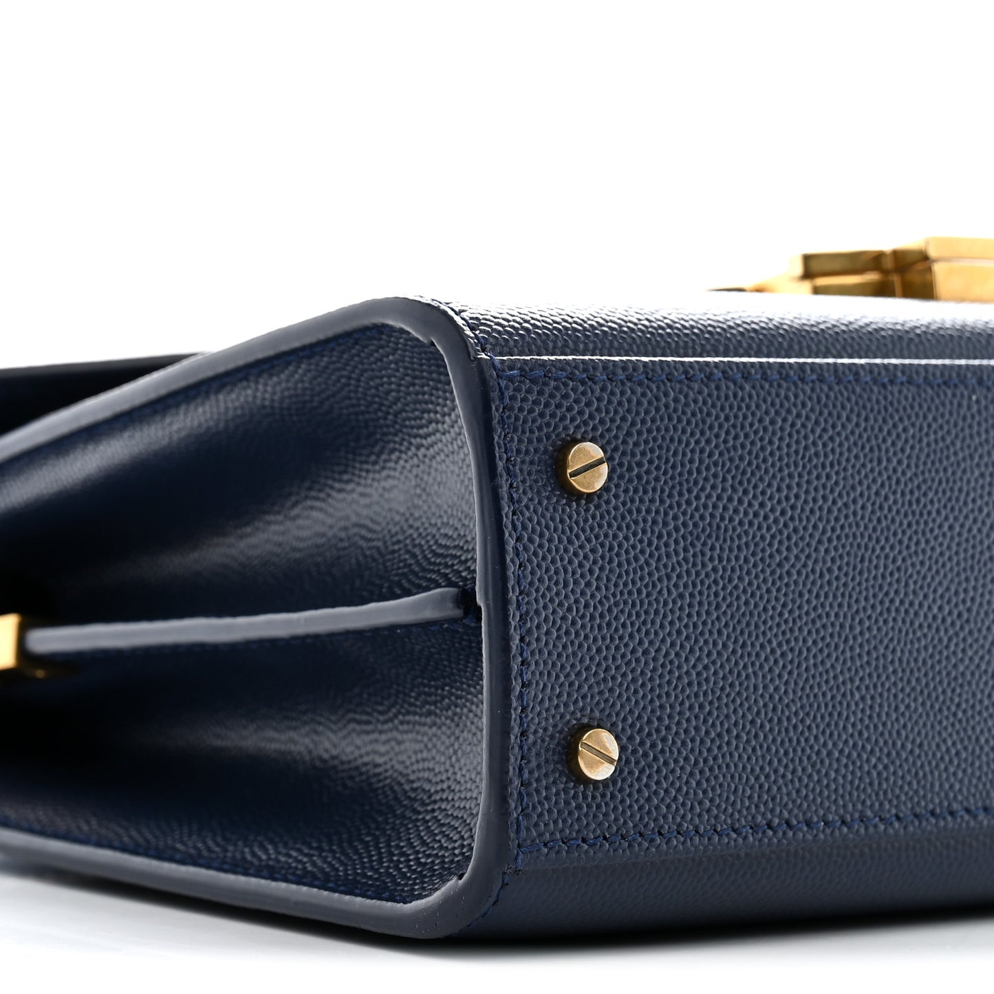 Grain de Poudre Mini Classic Monogram Cassandra Top Handle Blue Charron
