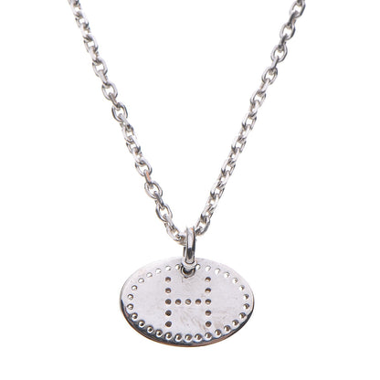 Hermes Sterling Silver Eclipse Pendant Necklace 4 of 9