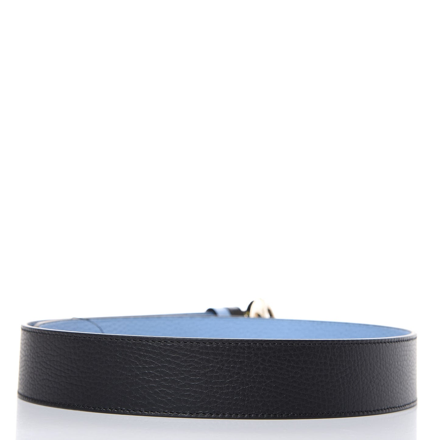 Dollar Calfskin 1973 Reversible Belt 85 34 Black Mineral Blue