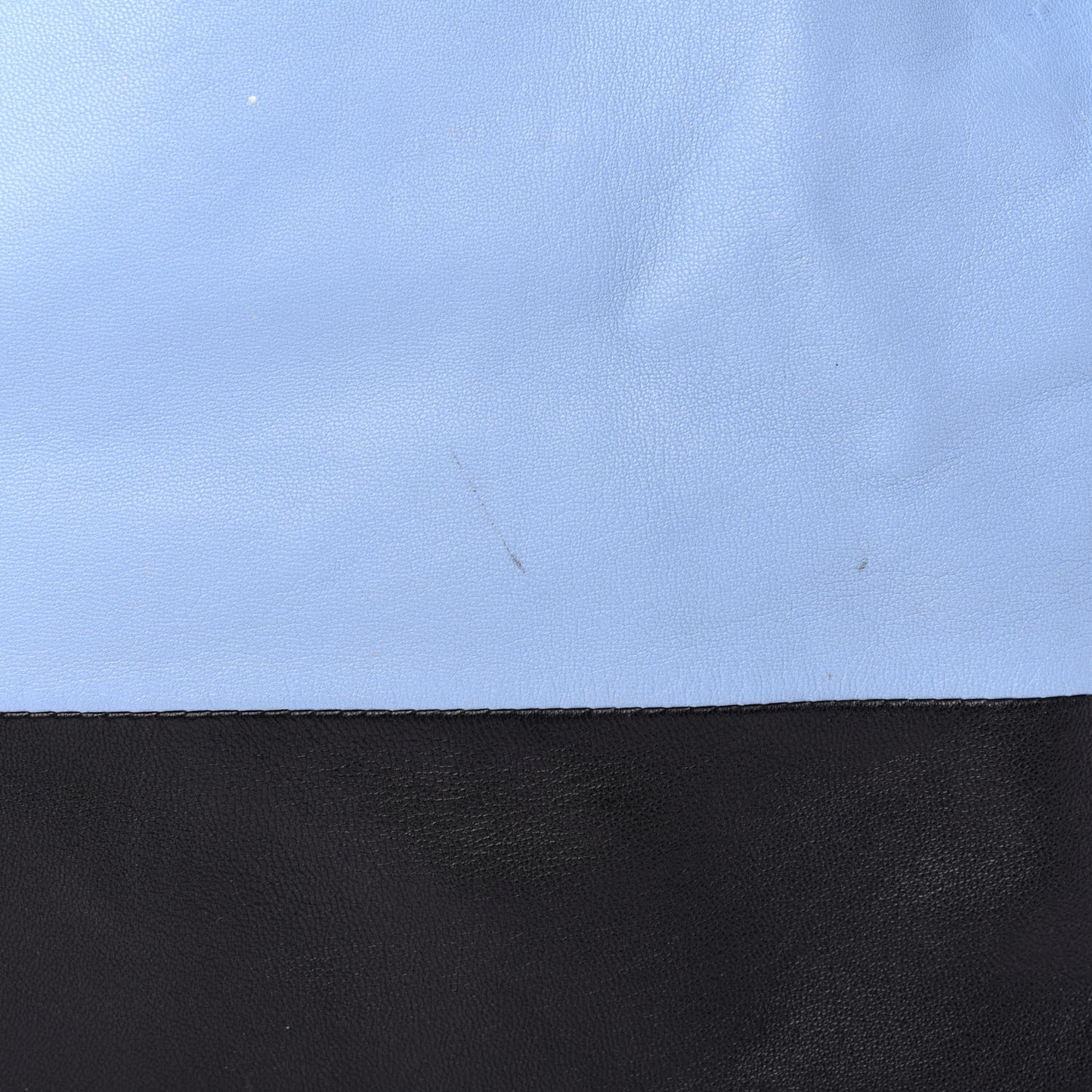 Lambskin Horizontal Bi-Color Cabas Black Glacier
