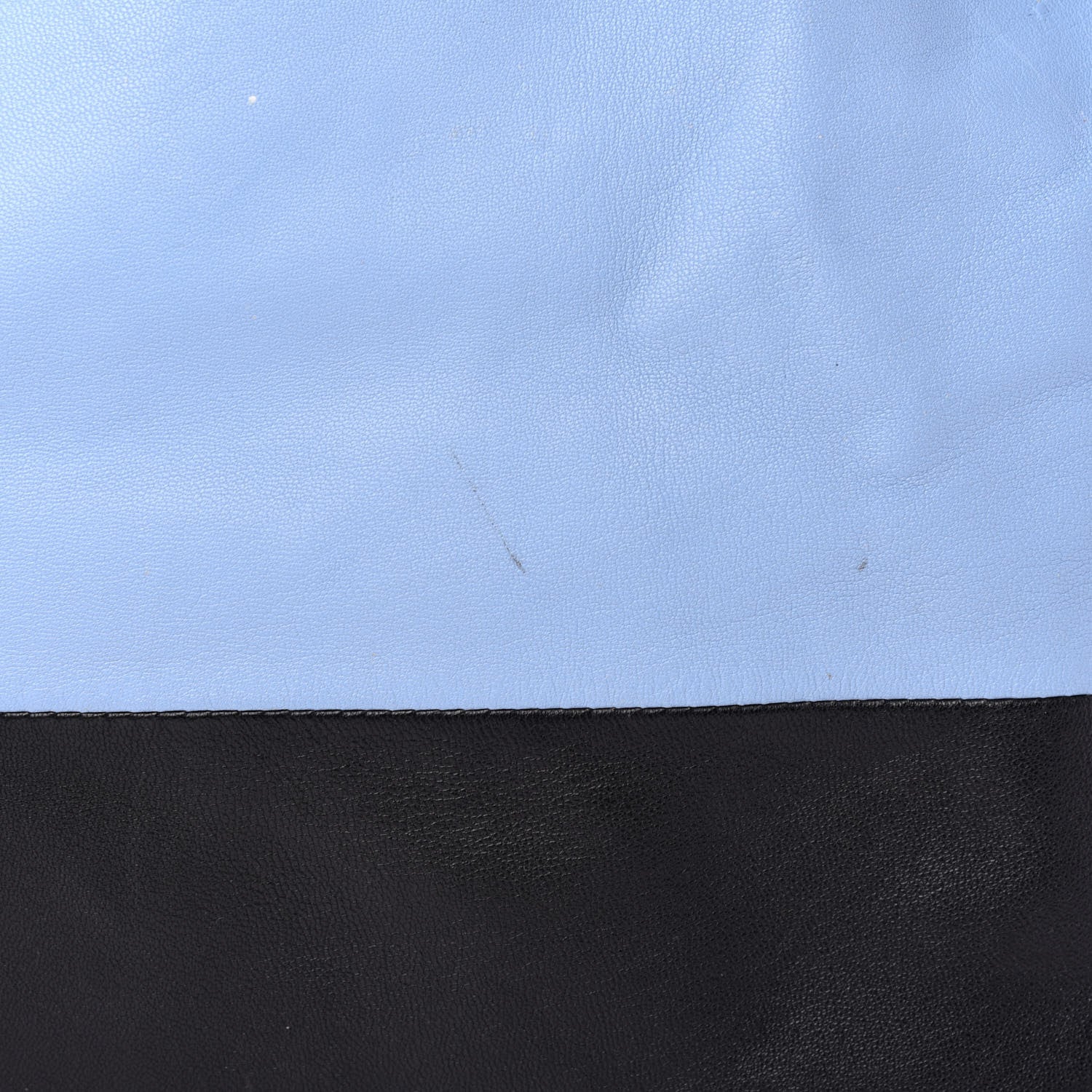 Celine Lambskin Horizontal Bi-Color Cabas Black Glacier 13 of 16