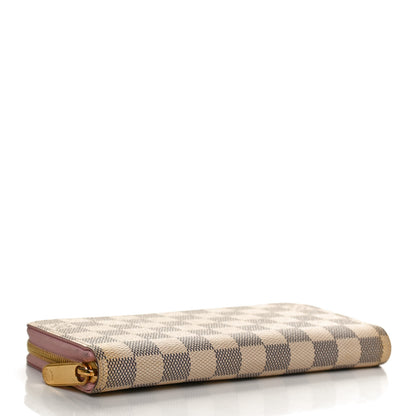 Louis Vuitton Damier Azur Zippy Wallet Rose Ballerine 4 of 9