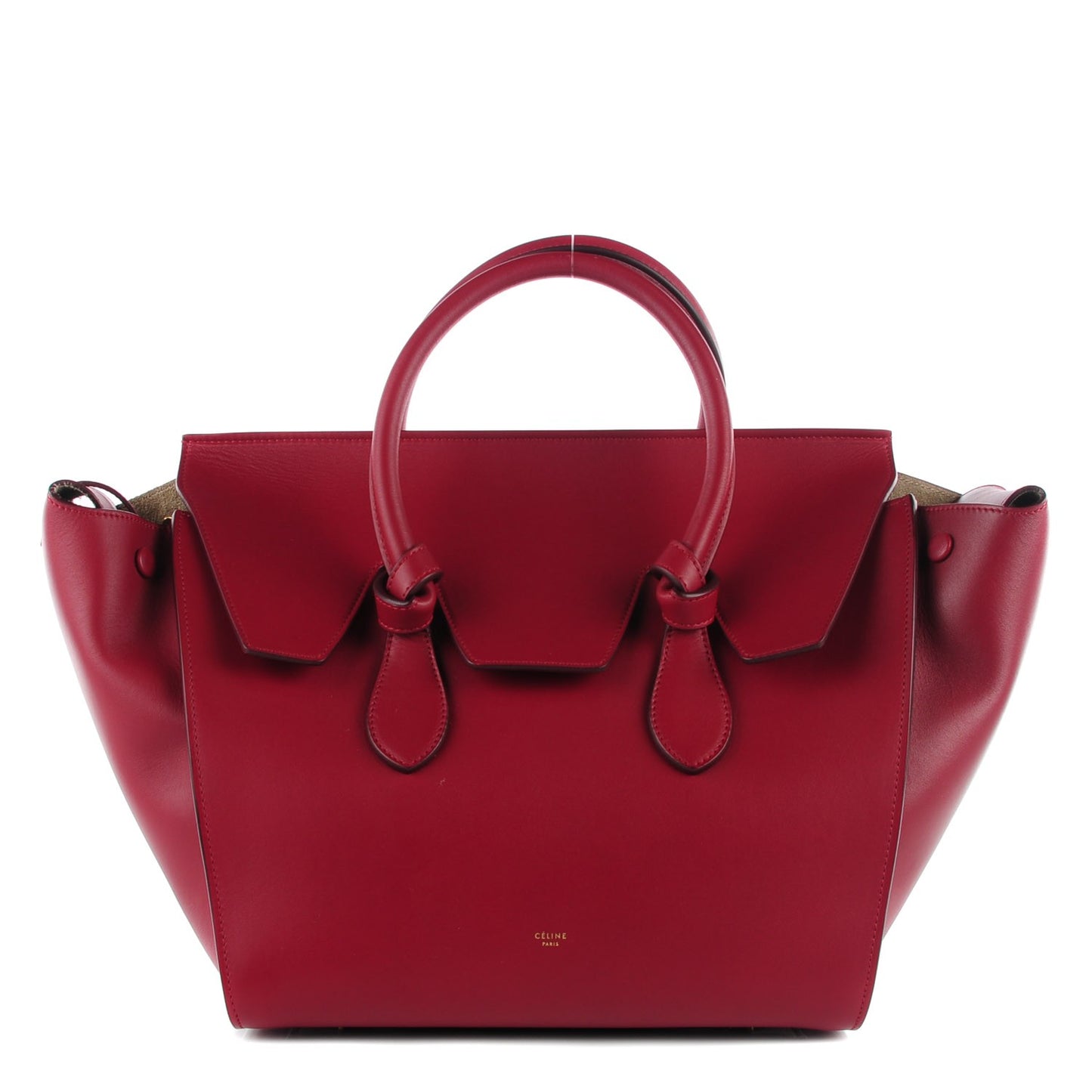 Smooth Calfskin Small Tie Knot Tote Red