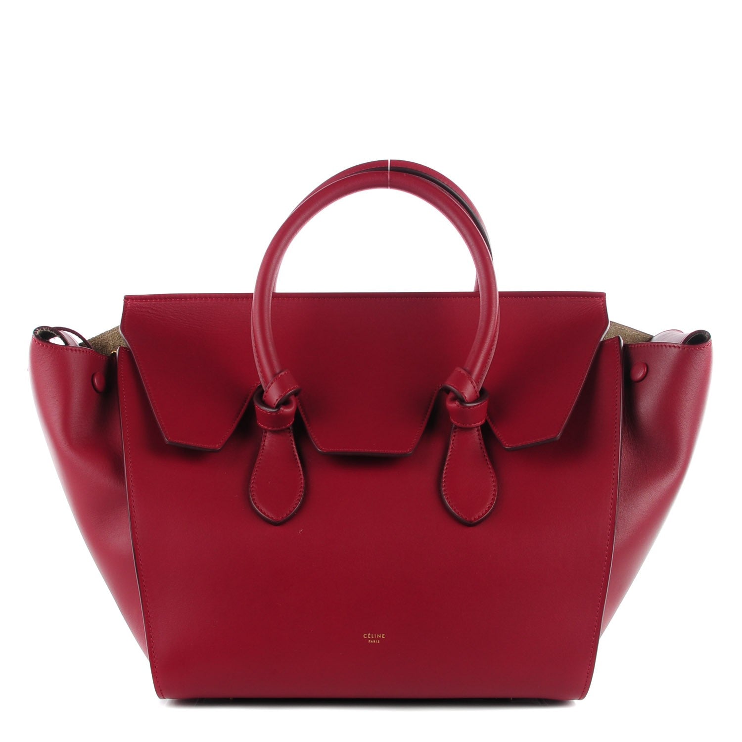 Celine Smooth Calfskin Small Tie Knot Tote Red 1 of 8