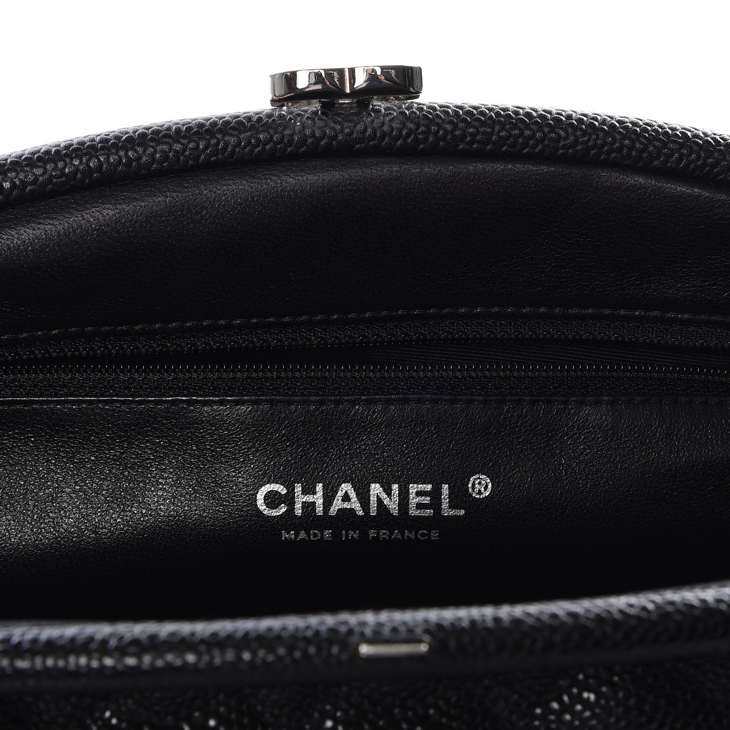 Caviar Quilted Timeless Clutch Black