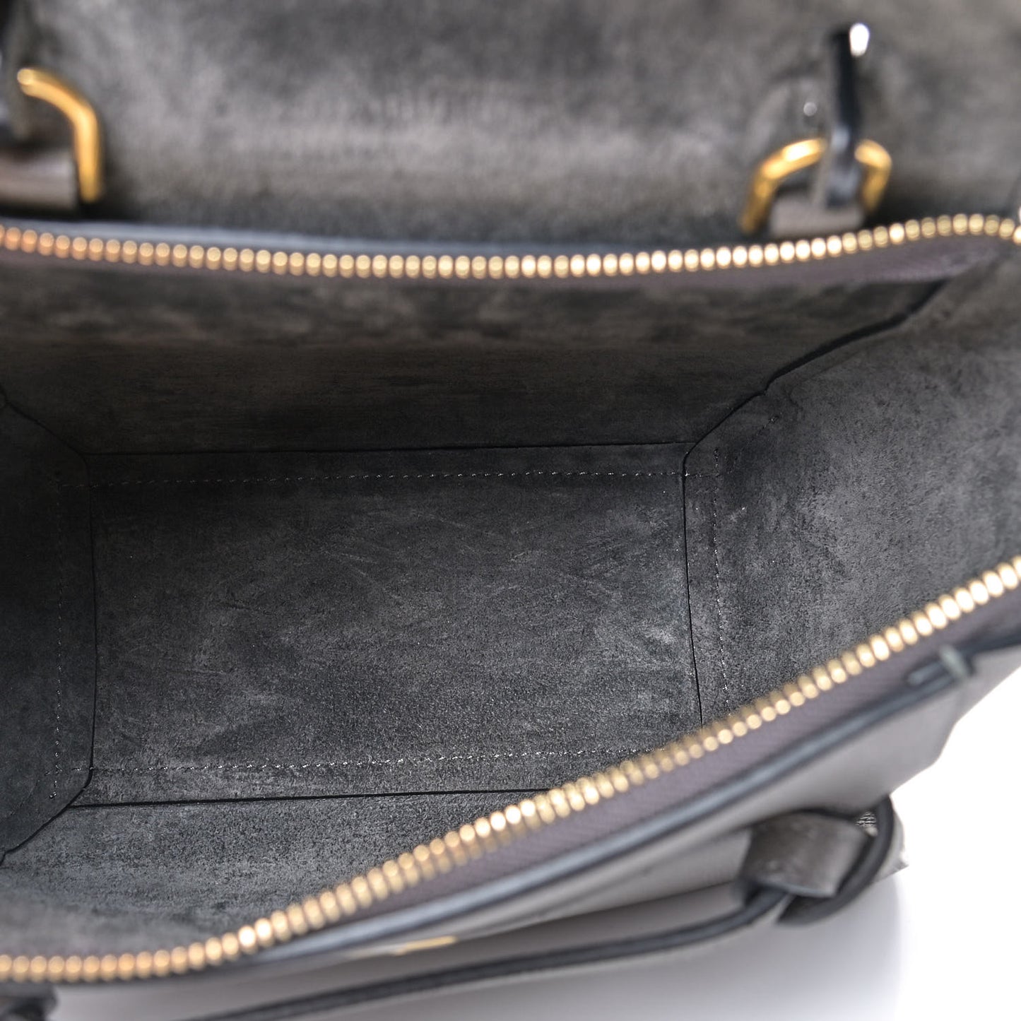 Grained Calfskin Nano Belt Bag Grey