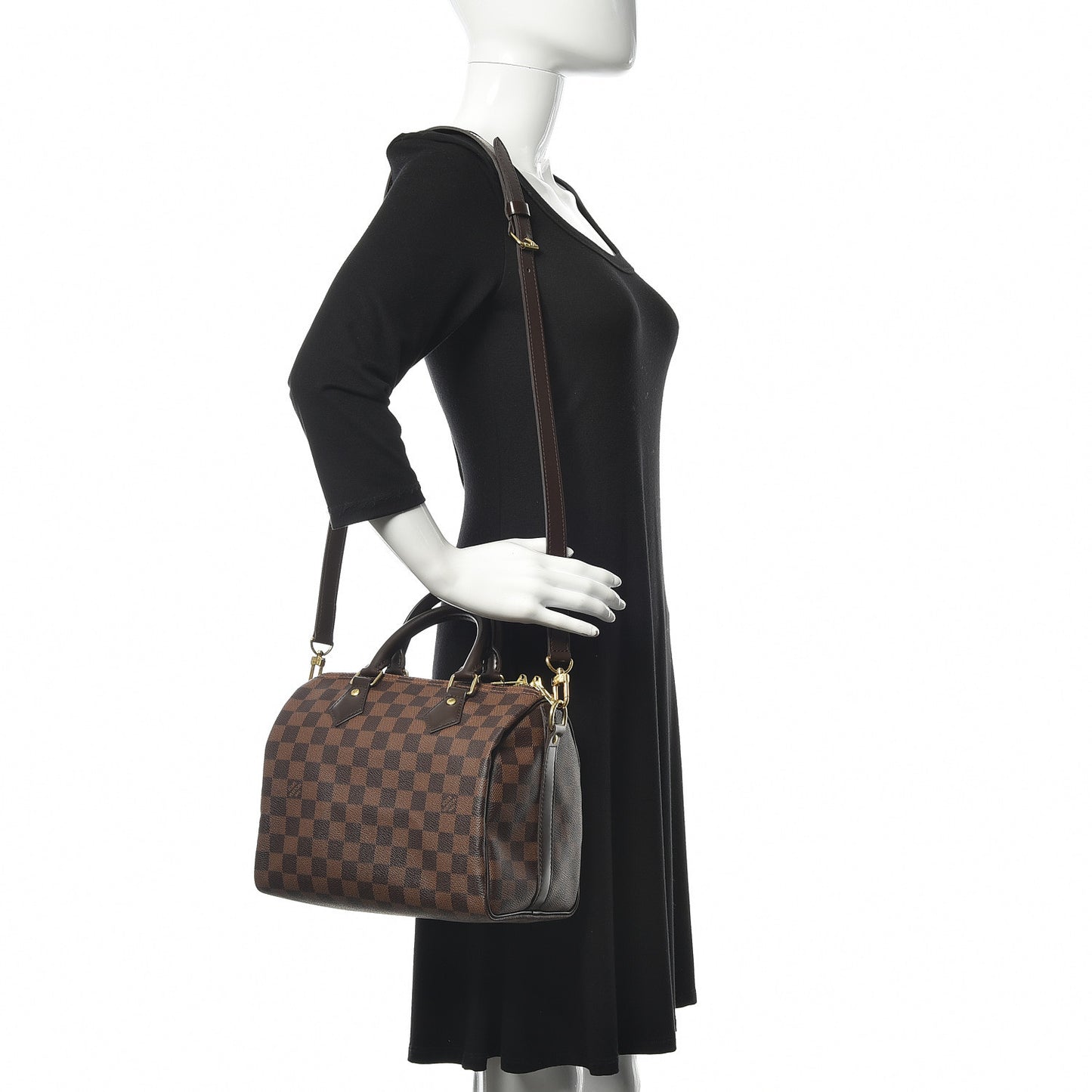 Damier Ebene Speedy Bandouliere 25
