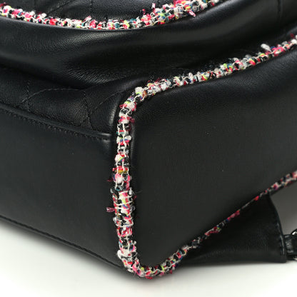 Chanel Lambskin Tweed Quilted Elegant Trim Backpack Black 9 of 9