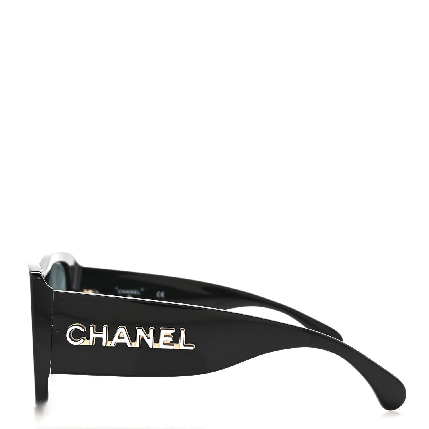 Chanel Acetate CC Logo Square Sunglasses 71472 Black 3 of 8