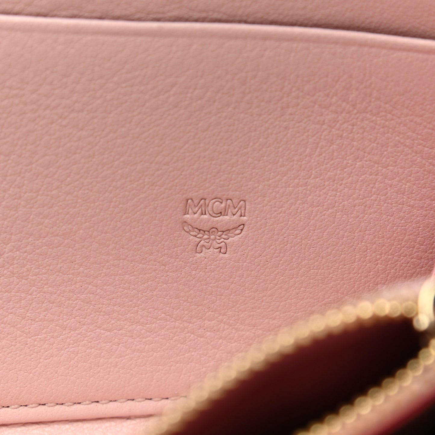 Calfskin Ottomar Large Zip Around Wallet Pink