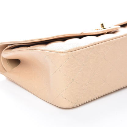 Chanel Caviar Quilted Jumbo Double Flap Light Beige 5 of 10