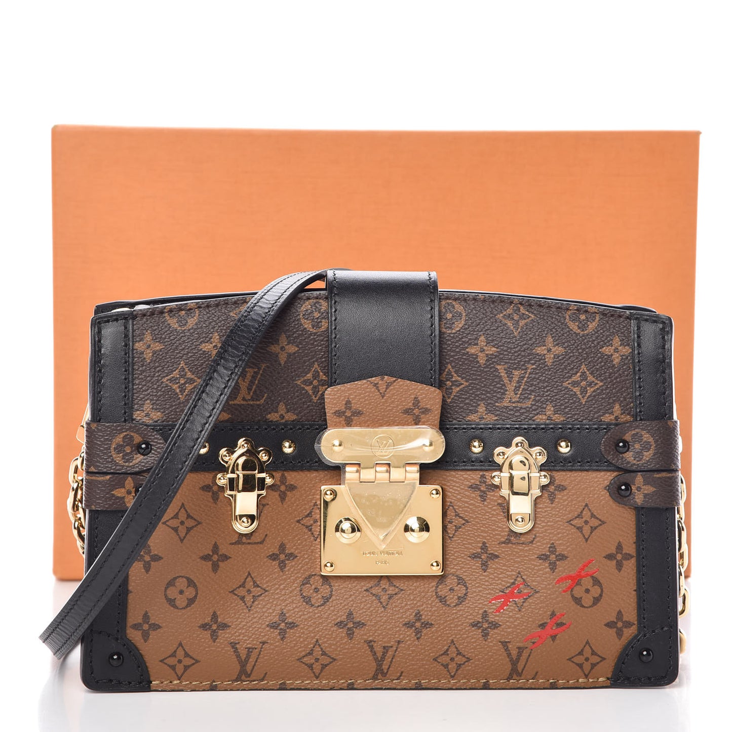 Reverse Monogram Trunk Clutch