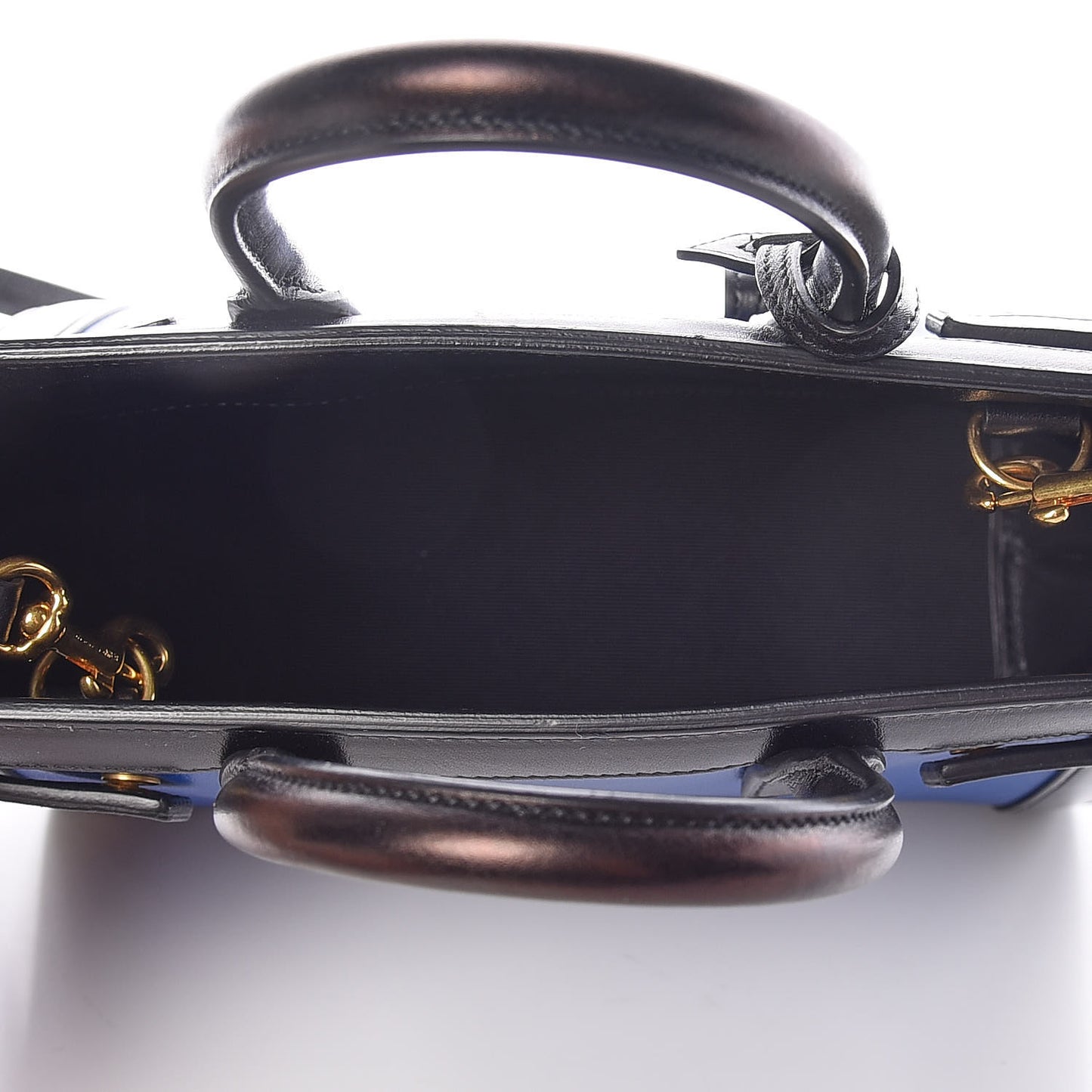 Calfskin Bi-Color Nano Sac De Jour Royal Blue Black