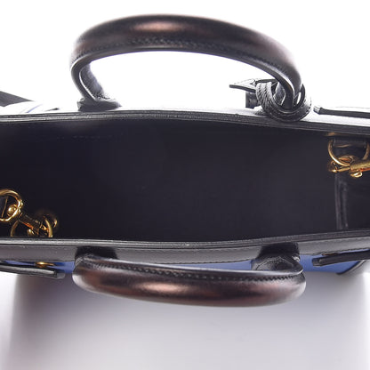 Saint Laurent Calfskin Bi-Color Nano Sac De Jour Royal Blue Black 7 of 9