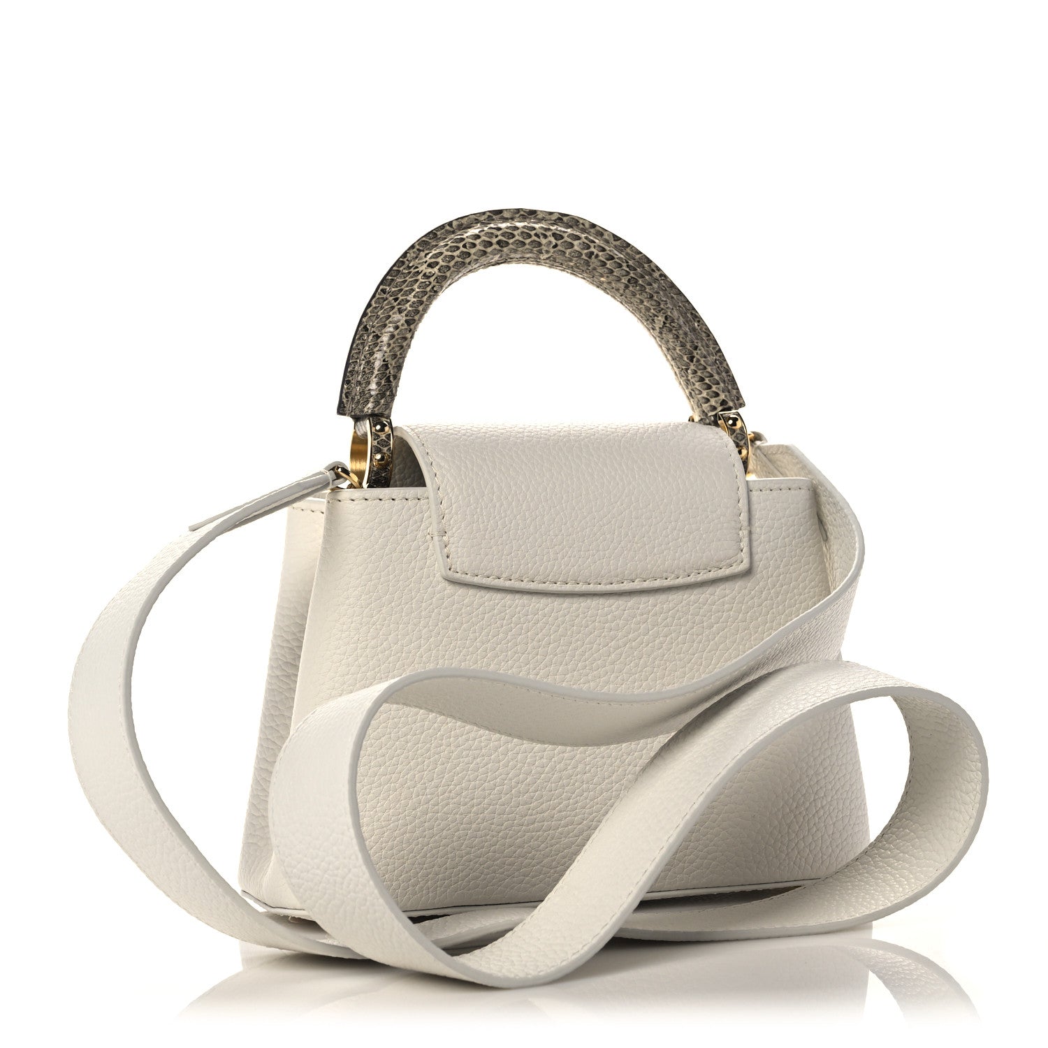 Louis Vuitton Taurillon Ayers Capucines Mini White Snow White 3 of 10