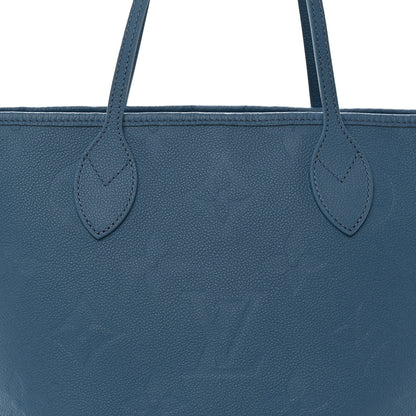 Louis Vuitton Empreinte Monogram Giant Neverfull MM Blue Jean 7 of 9