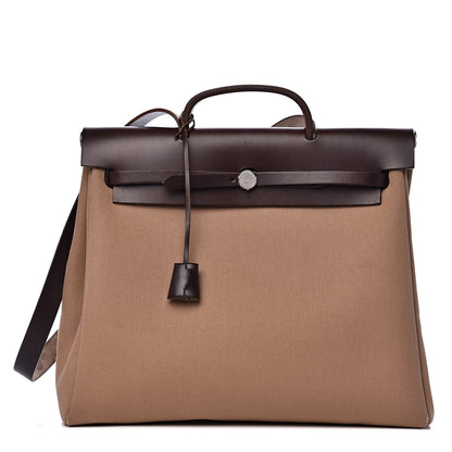 Hermes Toile Vache Hunter Herbag 39 GM Etoupe Ebene 1 of 14
