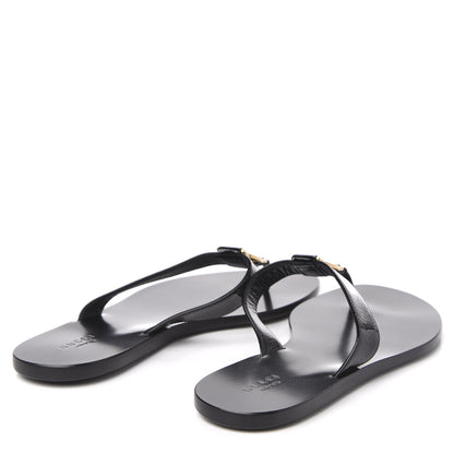 Gucci Patent Guccissima Thong Sandals 39 Black 4 of 11