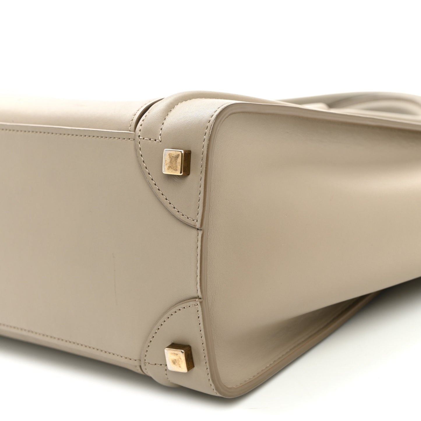 Smooth Calfskin Interstice Micro Luggage Beige Blue