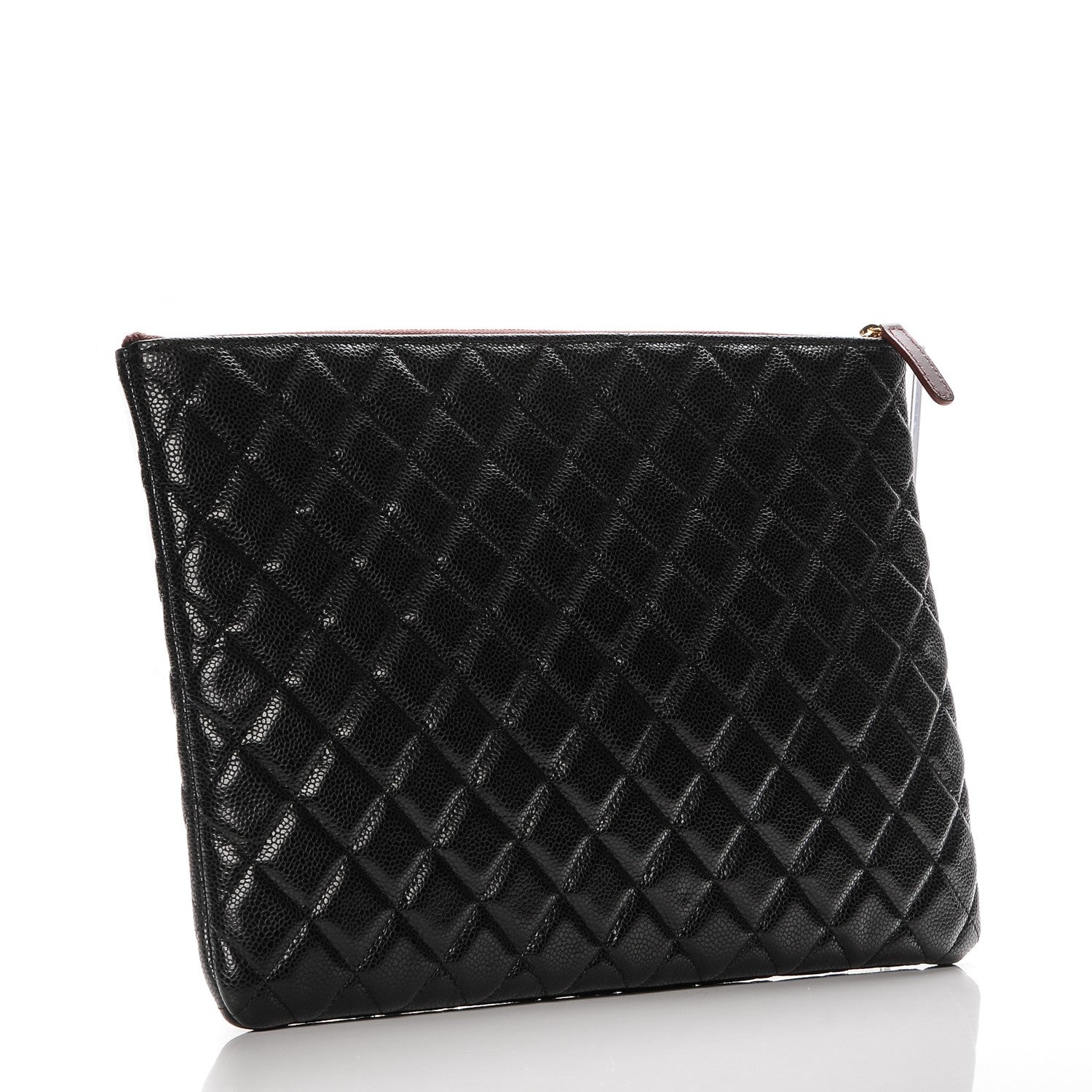 Chanel Caviar Quilted Large Cosmetic Case Black 3 of 7