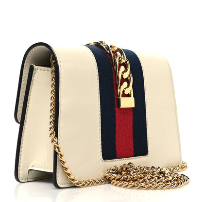 Gucci Calfskin Super Mini Sylvie Chain Shoulder Bag White 3 of 11