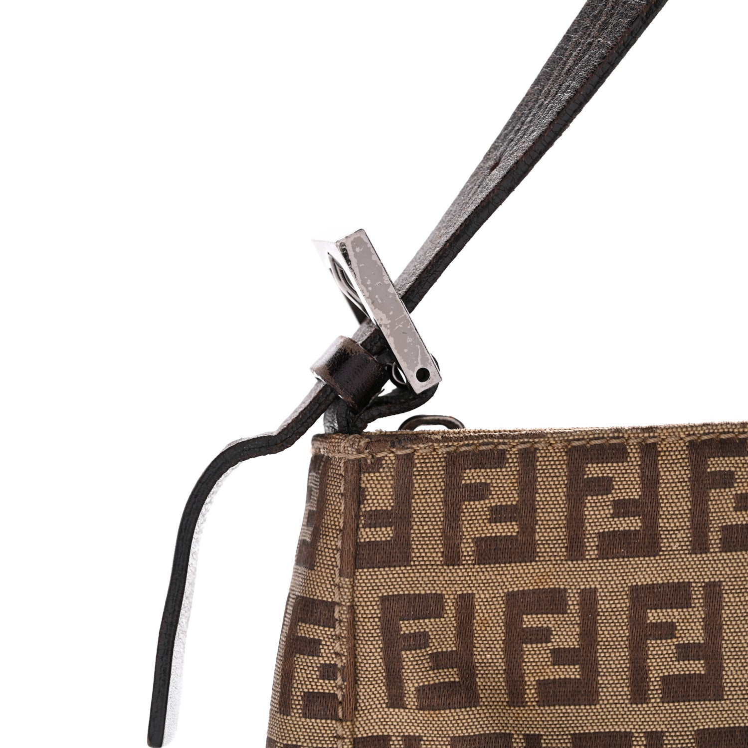 Fendi Zucchino Pochette Dark Brown 10 of 12