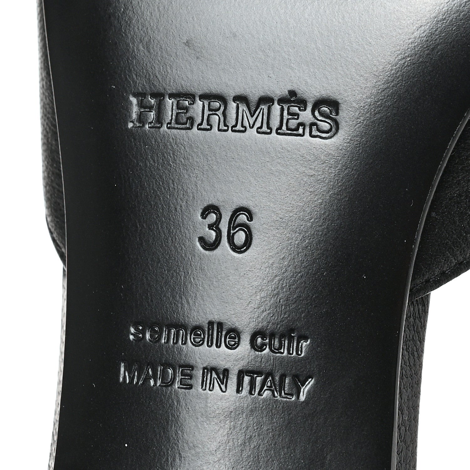 Hermes Goatskin Baby 55 Pumps 36 Black 6 of 8