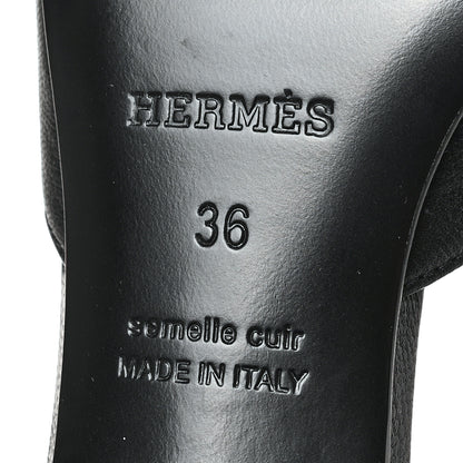 Hermes Goatskin Baby 55 Pumps 36 Black 6 of 8