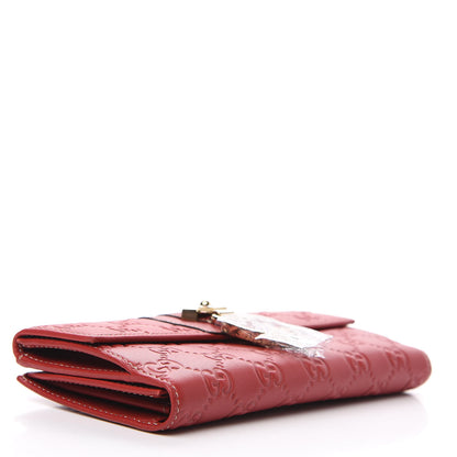 Gucci Guccissima Heart Lock Continental Wallet Red 3 of 8