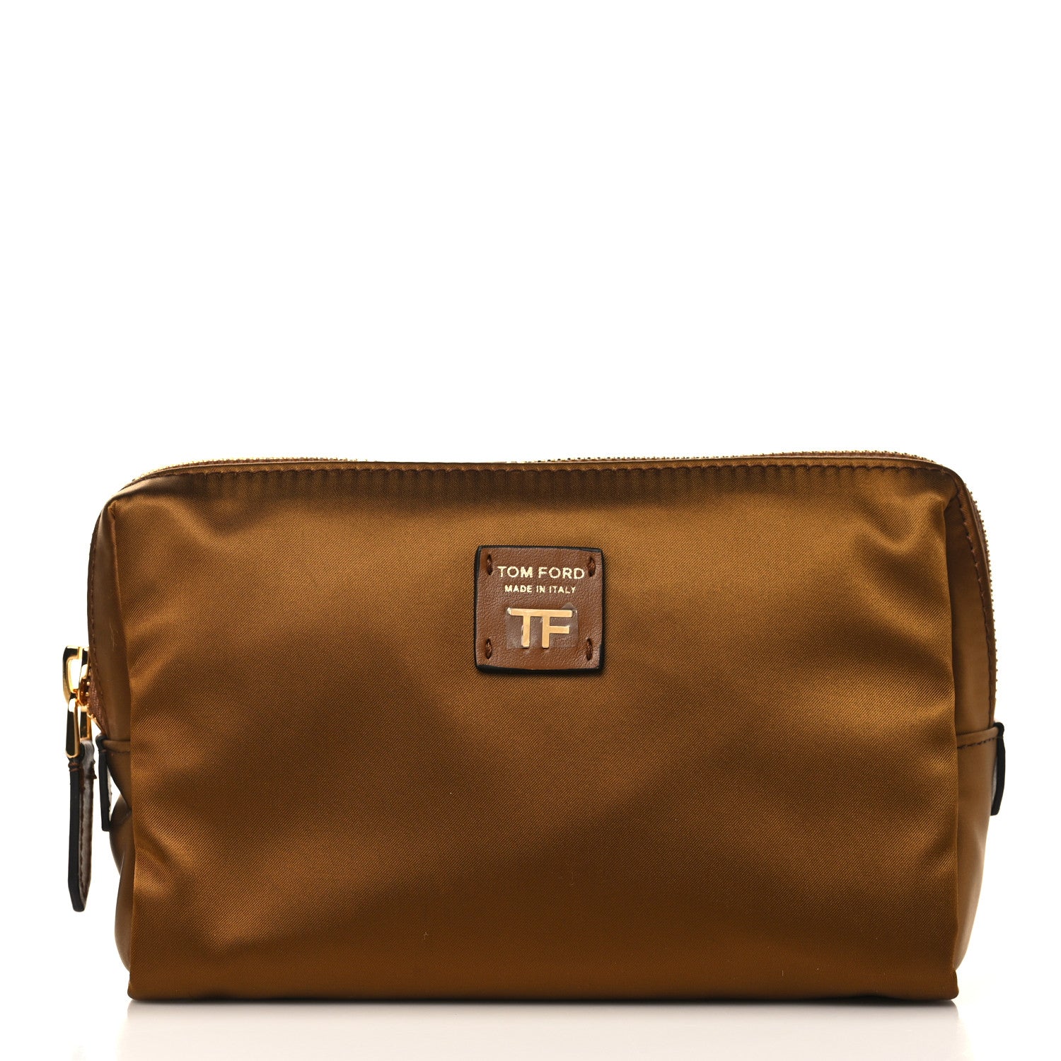 Tom Ford Nylon Small TF Pouch Brown 1 of 8