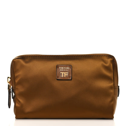 Tom Ford Nylon Small TF Pouch Brown 1 of 8