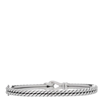 David Yurman Sterling Silver Diamond 5.5mm Thoroughbred Loop Bracelet 2 of 3