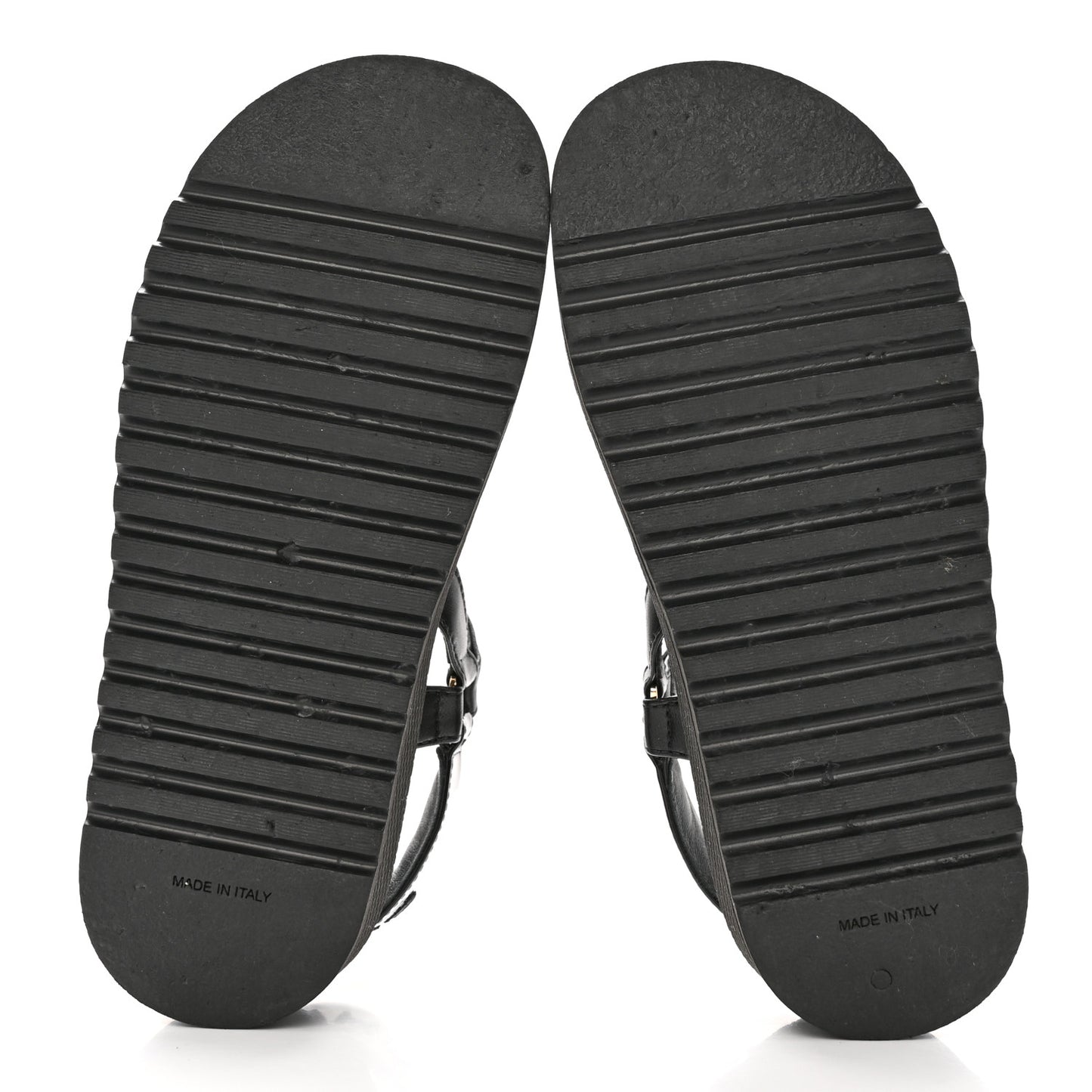 Lambskin Patent Logo Platform Sandals 37 Black White