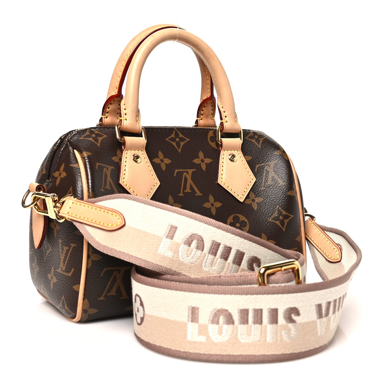 Louis Vuitton Monogram Speedy Bandouliere 20 Beige 2 of 10