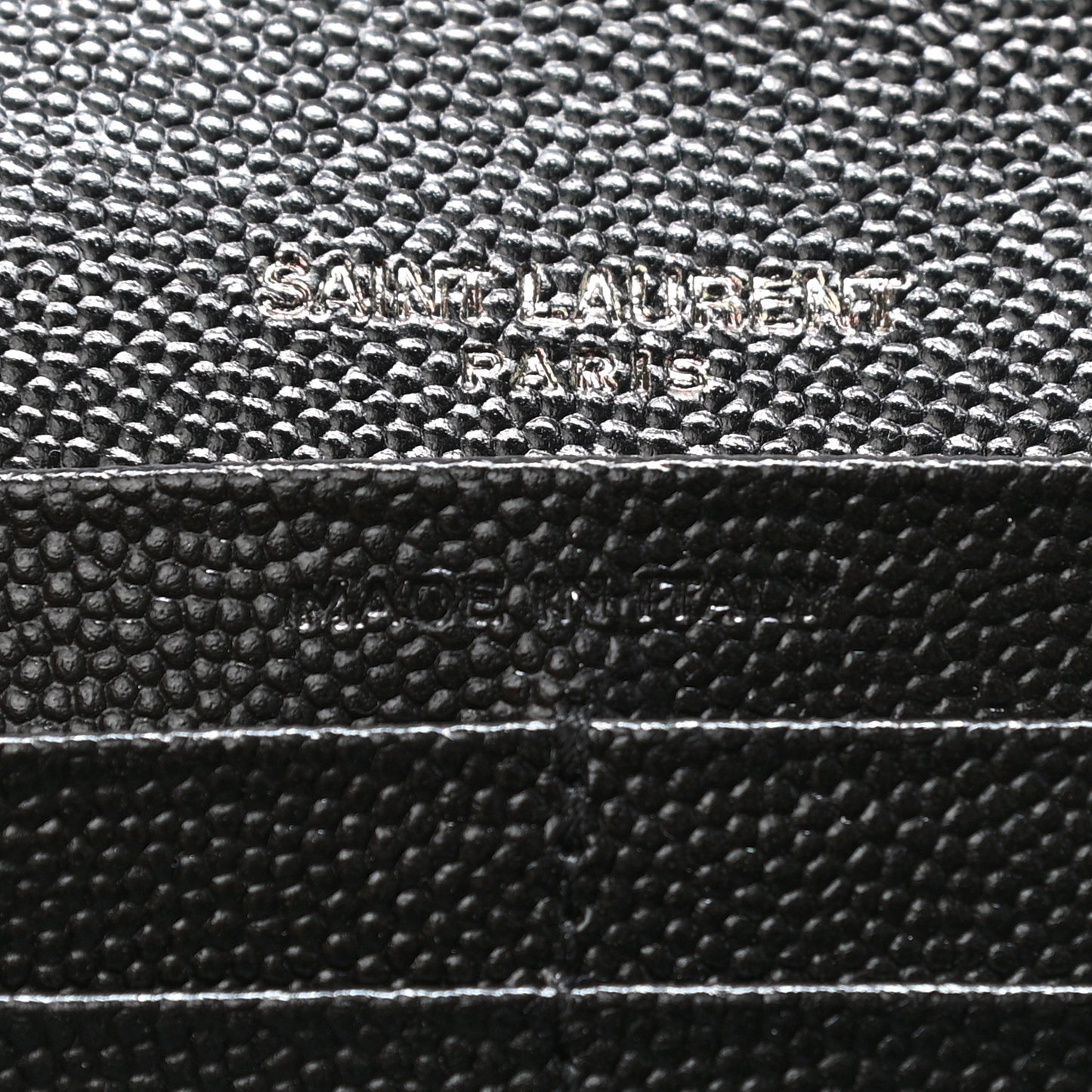 Grain De Poudre Matelasse Chevron Monogram Flap Wallet Black