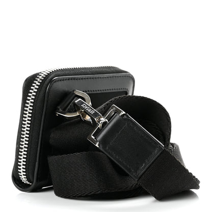 Versace Calfskin Nylon La Medusa Zip Around Lanyard Wallet Black 3 of 7