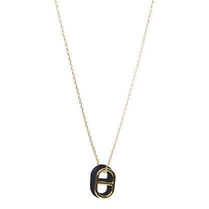 Hermes Swift O'Maillon Pendant Necklace Black 1 of 4