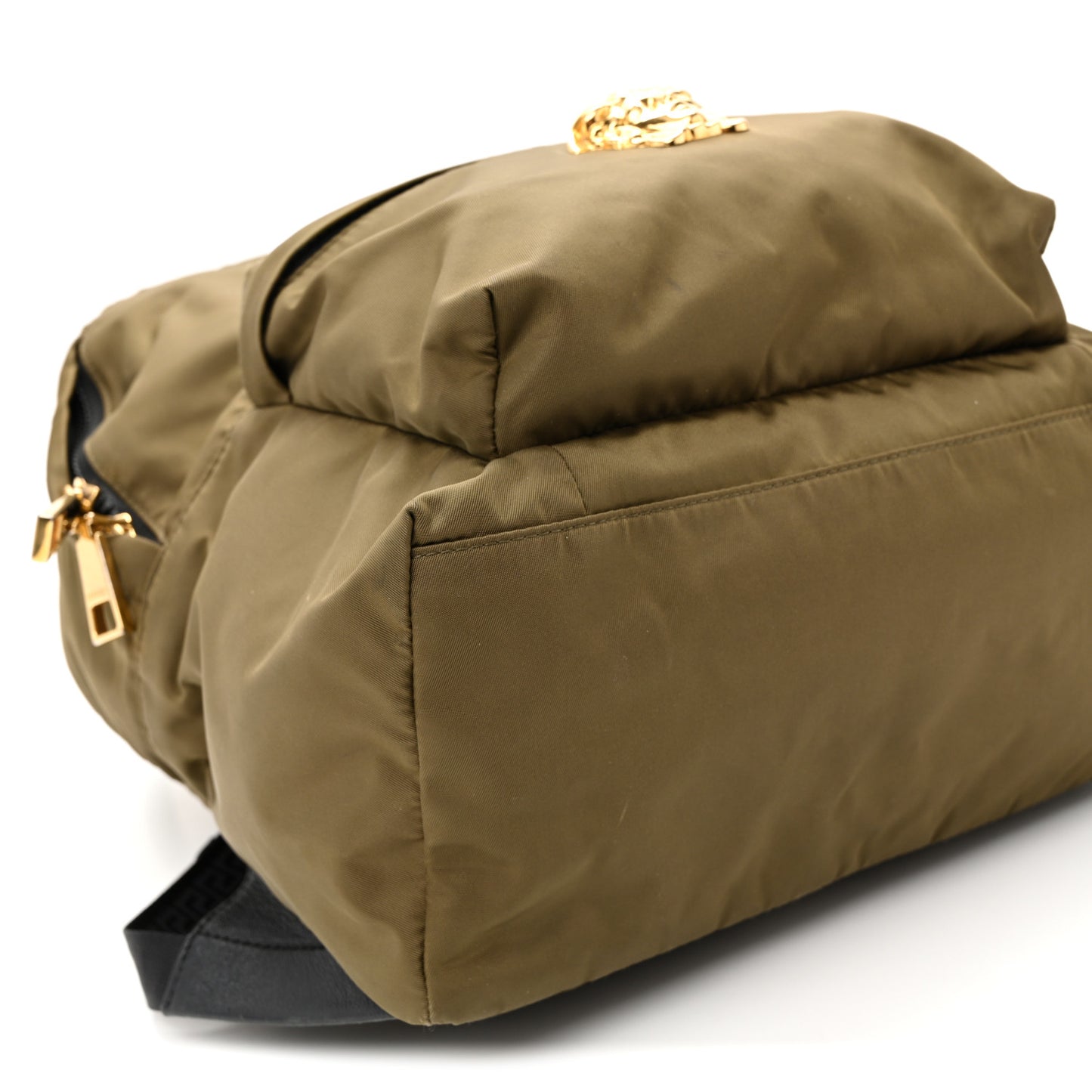 Nylon Palazzo Medusa Backpack Green