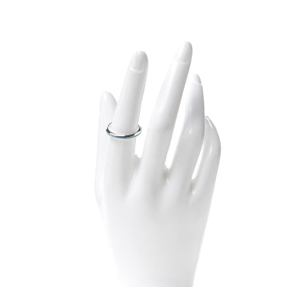 Tiffany Sterling Silver Enamel Stackable Ring Blue 56 7.5 2 of 4