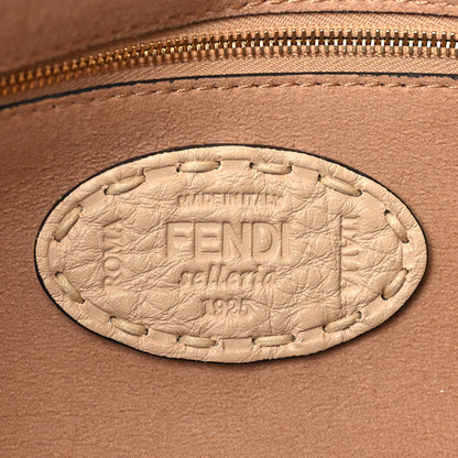 Fendi Curly Sheepskin Cuoio Romano Selleria Medium Baguette Plaster Panna 5 of 8