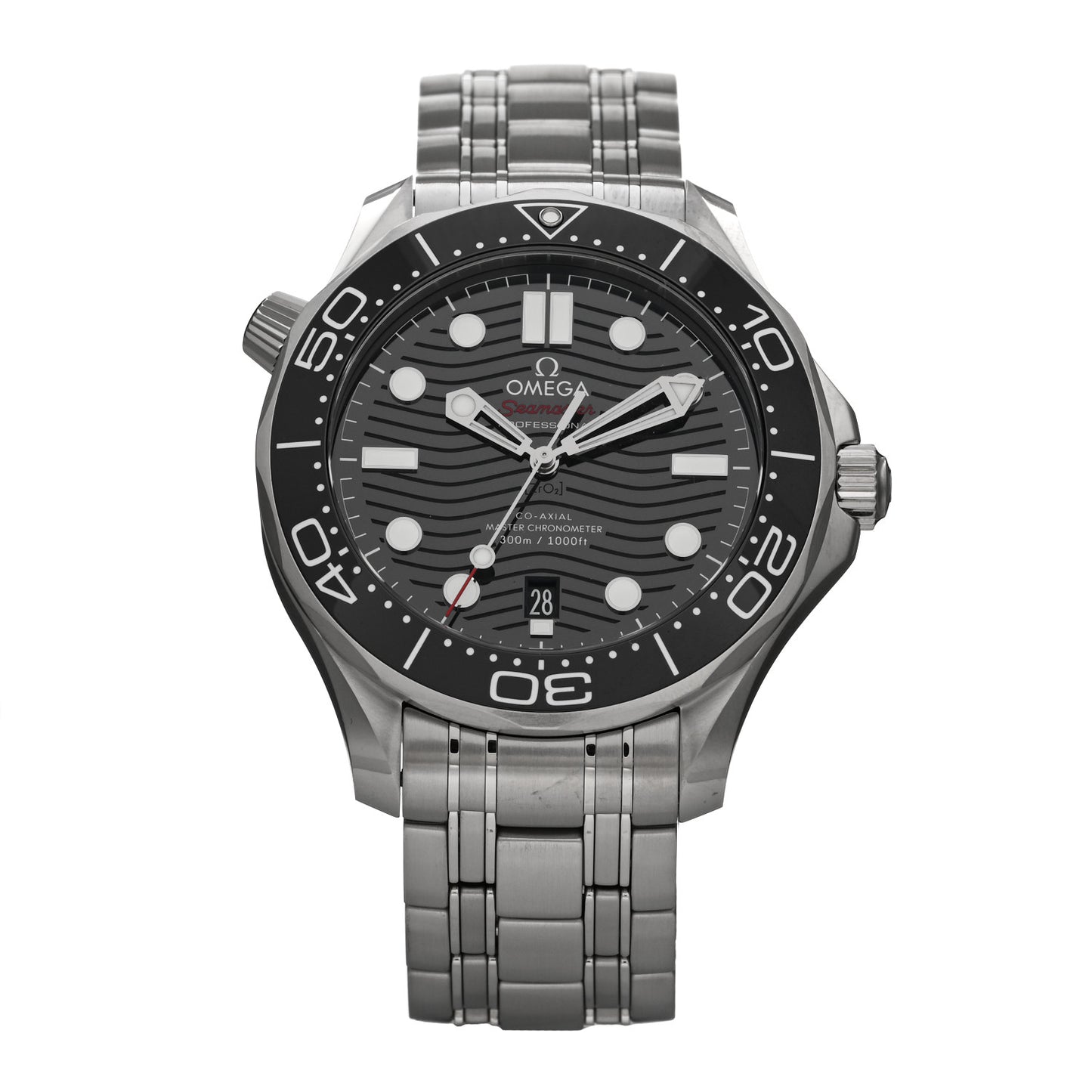 Stainless Steel 42mm Seamaster Diver 300M Co-Axial Automatic Watch Black 210.30.42.20.01.001