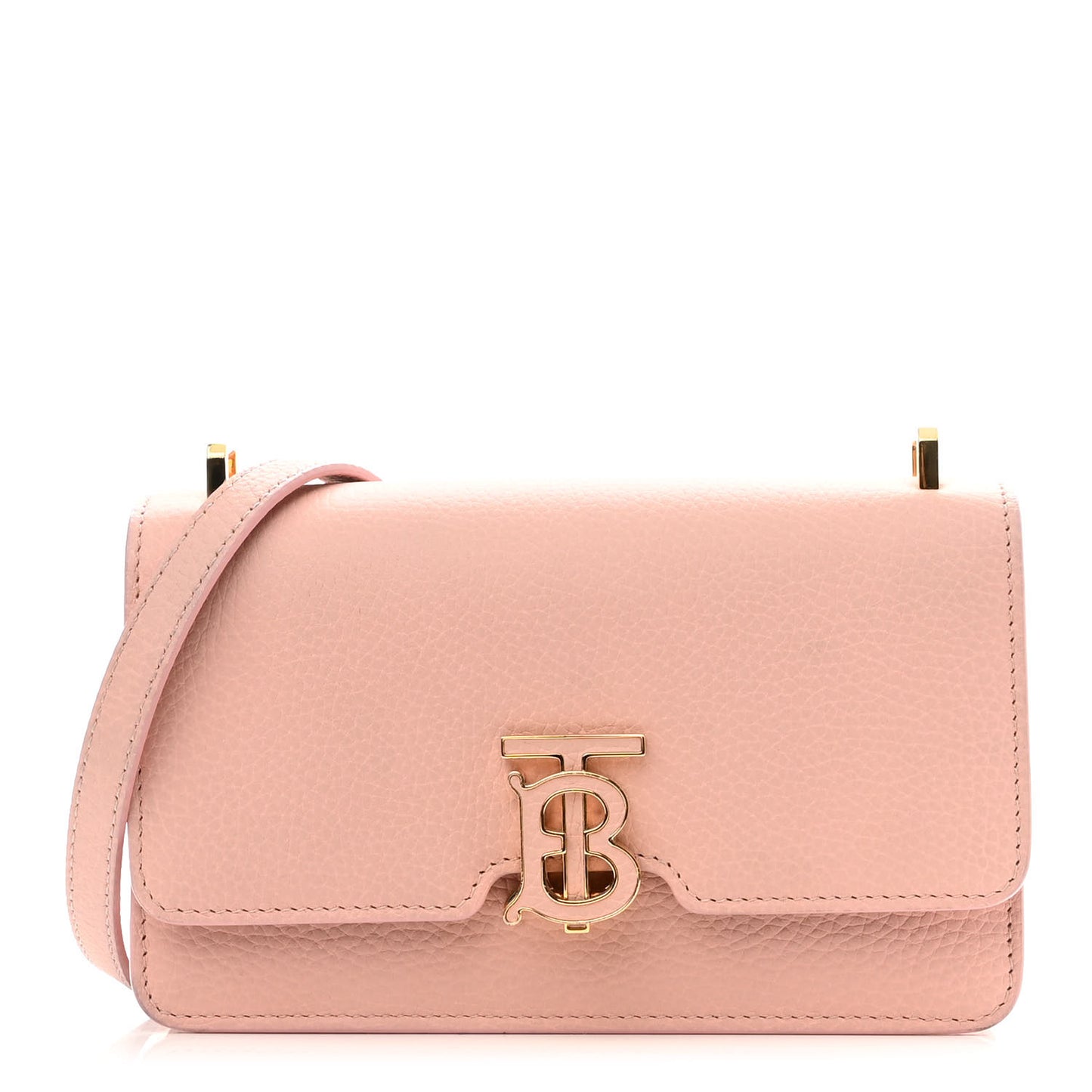 Grained Calfskin Mini TB Elongated Bag Dusty Pink