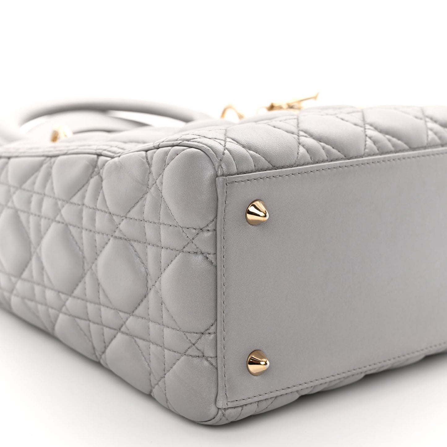 Lambskin Cannage Medium Lady Dior Grey