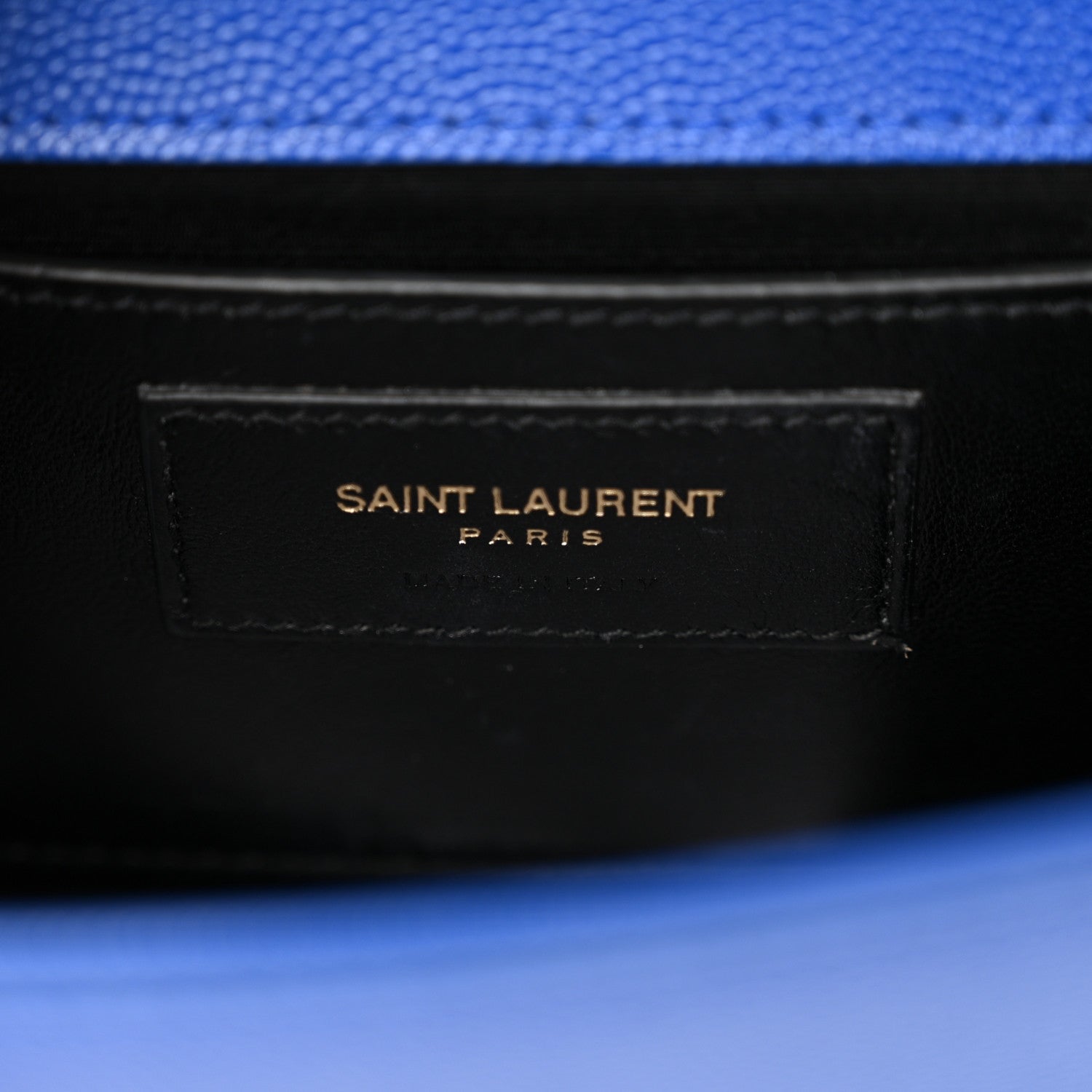 Saint Laurent Grain De Poudre Small Classic Monogram Kate Satchel Royal Blue 6 of 10