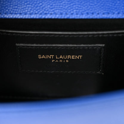 Saint Laurent Grain De Poudre Small Classic Monogram Kate Satchel Royal Blue 6 of 10