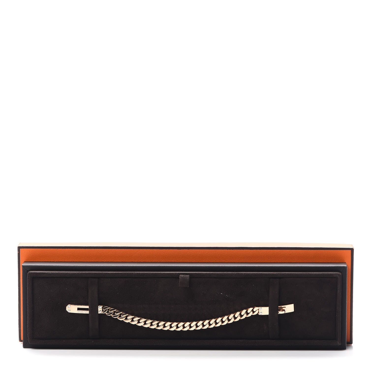 Hermes 18K Rose Gold Diamond PM Kelly Chaine Bracelet XS 5 of 5