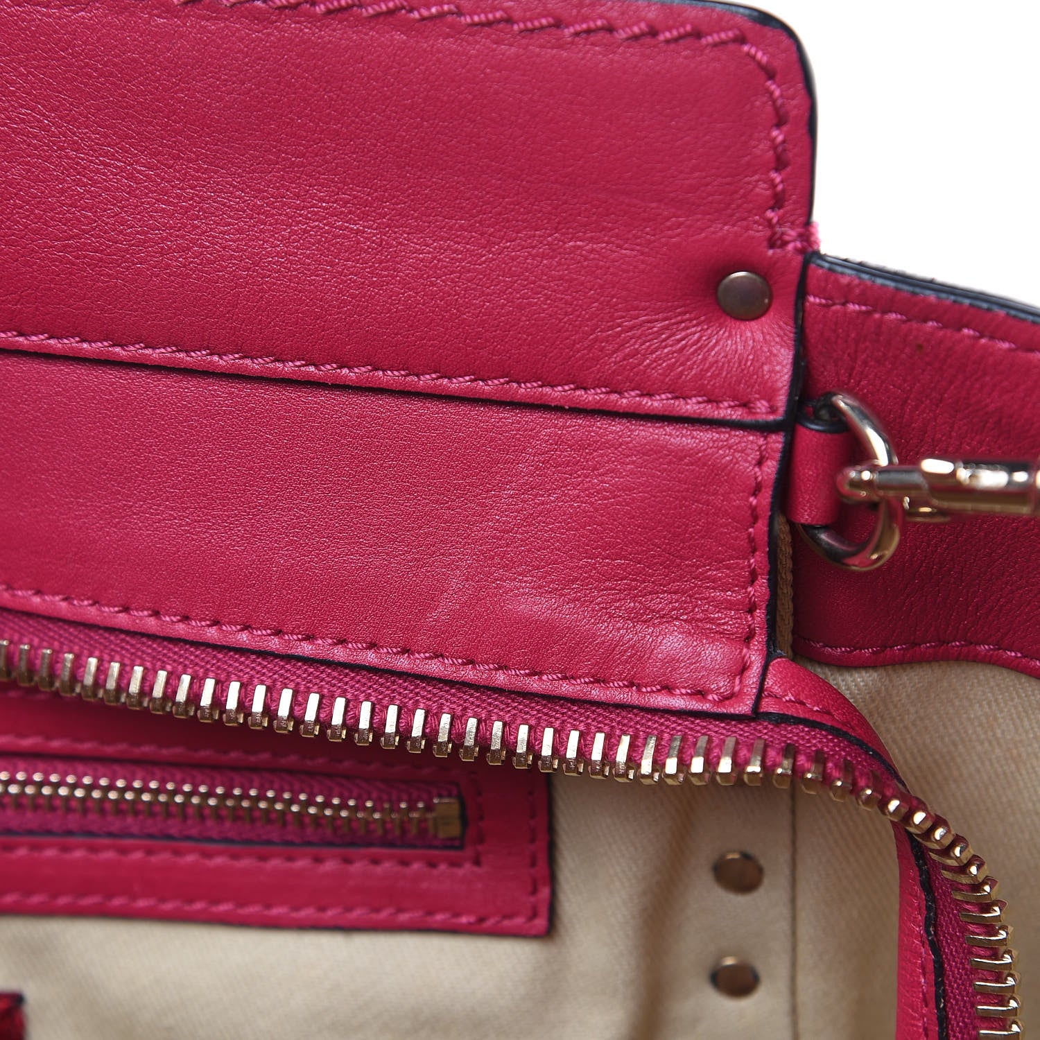 Valentino Garavani Vitello Rockstud Double Handle Tote Cyclamin 13 of 13