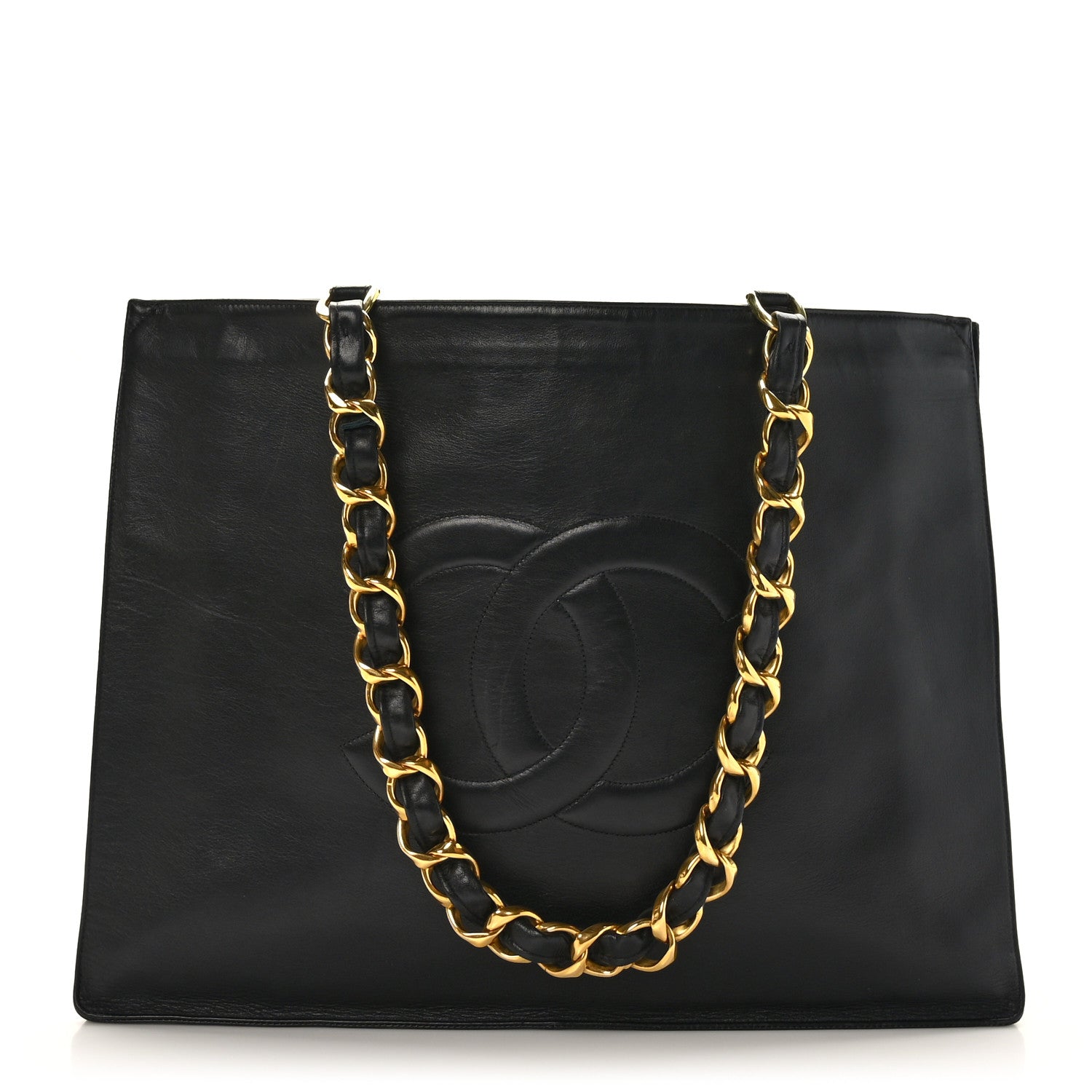Chanel Lambskin CC Tote Black 1 of 9