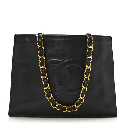 Chanel Lambskin CC Tote Black 1 of 9